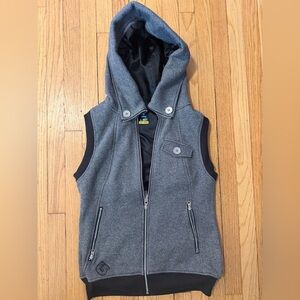 Burton Hooded Sleeveless Vest - Heather Gray